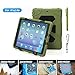 ACEGUARDER Apple Ipad Air Ipad 5 Case Waterproof Rainproof Shockproof Kids Proof Case for Ipad 5 (Gifts Outdoor Carabiner + Whistle + Handwritten Touch Pen) (Aceguarder Brand) (OLIVE/BLACK)