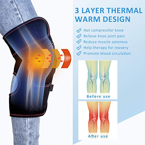 Massage Heating Knee Brace for Knee Pain Relief, Electric Heating Knee