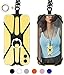 SHANSHUI Phone Lanyard, 2 in 1 Detachable Neck Strap Silicone Case Holder with Ring Stand Grip Compatible with iPhone, Samsung Galaxy and Most Smartphones (Black)
