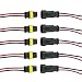 Qiorange 5 Set 2 Pin Way Car Auto Waterproof Electrical Connector Plug Socket Kit with Wire AWG Gauge Marine Pack of 5 (2 Pin 5 Set)