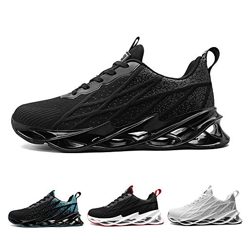 Sneaker Herren Damen Laufschuhe Straßenlaufschuhe Outdoor Atmungsaktive Fitness Turnschuhe Black 39 Eu