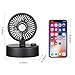 COMLIFE Oscillating Desk Fan, Rechargeable Battery Operated Fan Mini Personal Cooling Fan Powered USB 4400mAh Battery, 60 Degree Oscillation, Stepless Speed Regulation