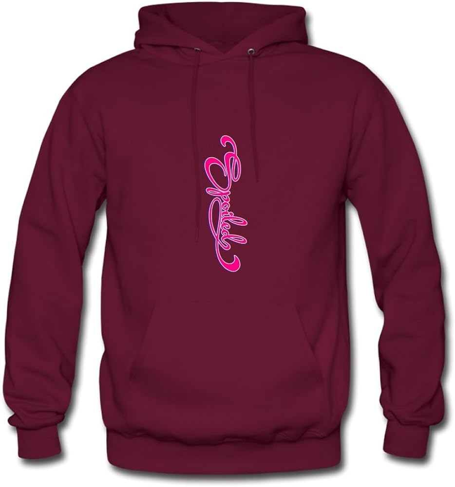 Amazon.com: Women Spoiled_3color_side_profile Burgundy Personalized Hot Cool Hoodies Shirts X 