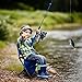 PLUSINNO Kids Fishing Pole,Light and Portable Fishing Rod and Reel Combos Telescopic Fishing Rod for Youth Fishing by (Bluehandle 115cm)
