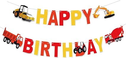 Amazon Com Jshend Boys Birthday Construction Theme Birthday