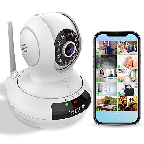 Wireless IP Home Security Camera High Definition HD 720p Wifi Cloud Cam  for Indoor Home Surveillance Video w/ Night Vision Remote Control PTZ Pan 