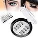 Magnetic False Eyelashes -Ultra Thin 3D Fiber Reusable Fake Lashes Extension for Natural, Perfect for Deep Set Eyes & Round Eyes 2 Pairs