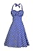 V Fashion Women's Rockabilly Dress 50s Style Halter Cocktail Swing Dress