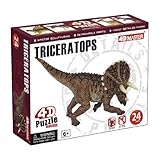 Build your own 3 inch Triceratops Dinosaur Model - 24 piece 4D Puzzle (Age 6+)