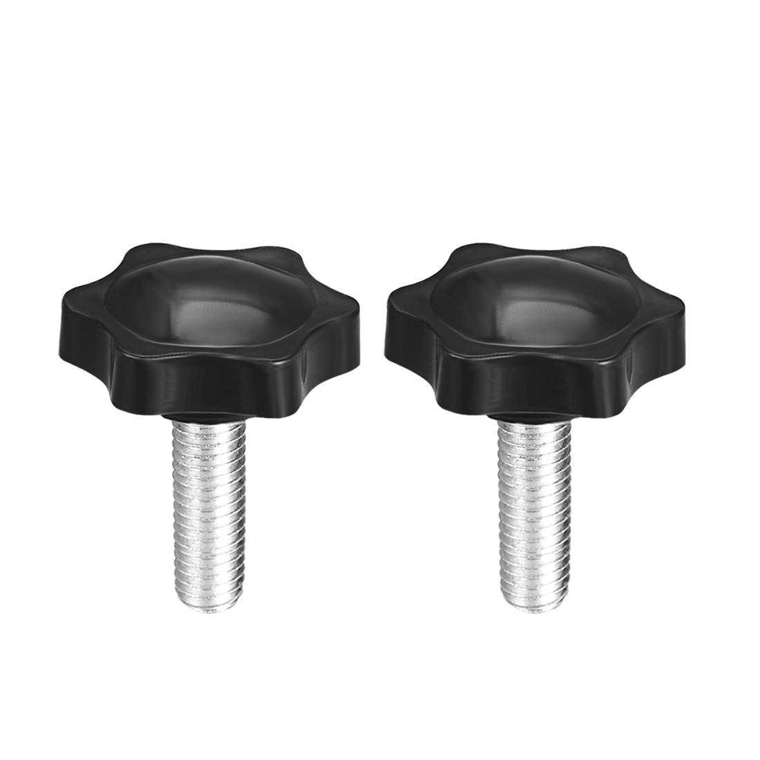 uxcell Clamping Screw Knob, 38mm Dia Plum Hex Shaped Grips Star Knob M8 x 20mm Male Thread, 2pcs
