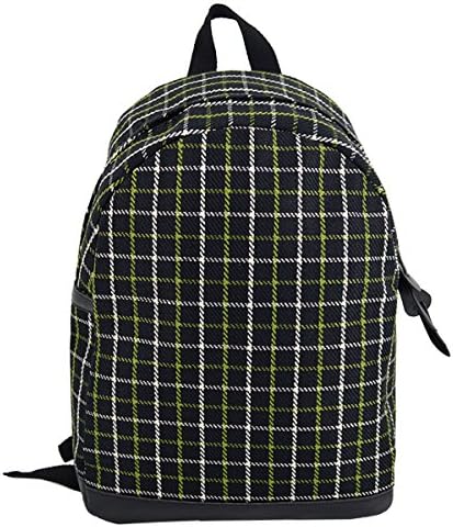 Felice Plaid Backpacks Cute Checkered Grid School Bookbag Canvas Rucksack Haversack