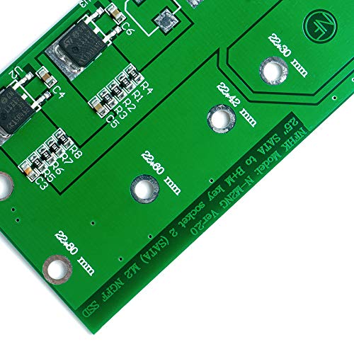 QNINE M.2 to SATA Adapter Card, NGFF SSD Converter to 2.5 or 3.5 Inch SATA3.0 for Laptop or Desktop, Support B or M Key SATA Based Solid State Hard Drive Model 2230 2242 2260 2280 - Thumbnail 4