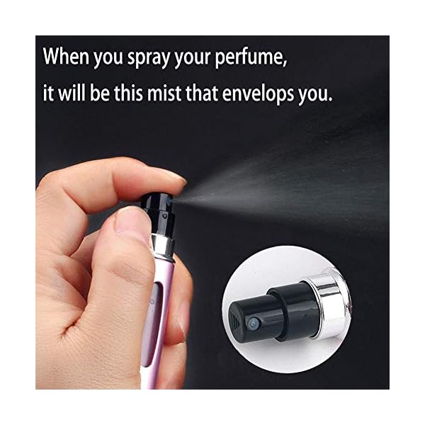 5ML-Perfume-Atomiser-Refillable-Bottles-Mini-Travel-Perfume-Atomizer-Portable-Purse-Spray-Bottle-Empty ILLUVA 5ML Perfume Atomiser Refillable Bottles, Portable Mini Travel Perfume Atomiser, Empty Spray Bottle