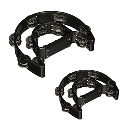 Autumn Water Compact Double Half Moon Music Tambourine Percussion Tamborine Drum Durable