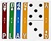 Flex Deck All in One Games Playing Cards White Box, 4 Color Border, Double Nine Dominoes, Letter Games, Unique Card Games for Families, Travelers, Campers, Educators and Others.