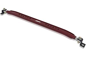 AJP Distributors Upgrade JDM Sport Red Front Lower Aluminum Strut Bar Brace Tower Tie Rod Chassis Stability Suspension Compatible/Replacement For Corolla E170 2014 2015 2016 2017 2018 14 15 16 17 18