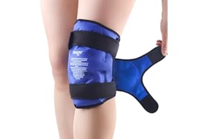 NEWGO Ice Pack for Knee Replacement Surgery, Reusable Gel Cold Pack Wrap Around Entire Knee for Knee Injuries, Pain Relief, Swelling, Bruises