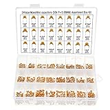 Wimas 1200PCS 24Values Ceramic Capacitor DIP Monolithic Multilayer Ceramic Chip Capacitors Assortment Box Kit Range 10PF-10uf(24Values 1200PCS)