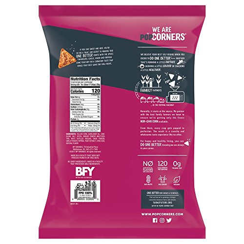 POPCORNERS Sweet Chili, Popped Corn Chips, Gluten Free, NonGMO (5oz/12