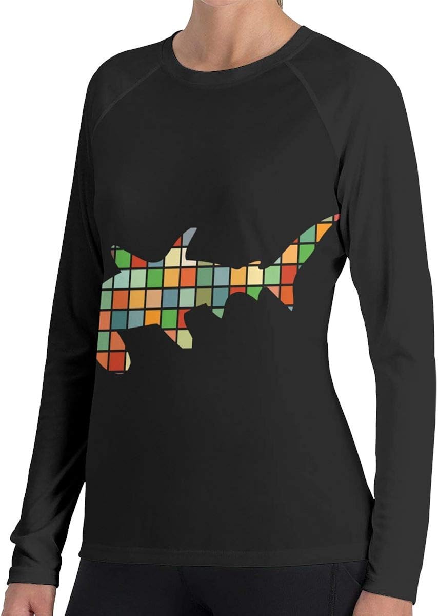 Hammerhead Shark Women Long Sleeve Jersey Round Neck Baseball Tee Shirts