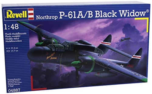 Revell Modellbausatz Flugzeug 1:48 - Northrop P-61A/B Black Widow im Maßstab 1:48, Level 5, originalgetreue Nachbildung…