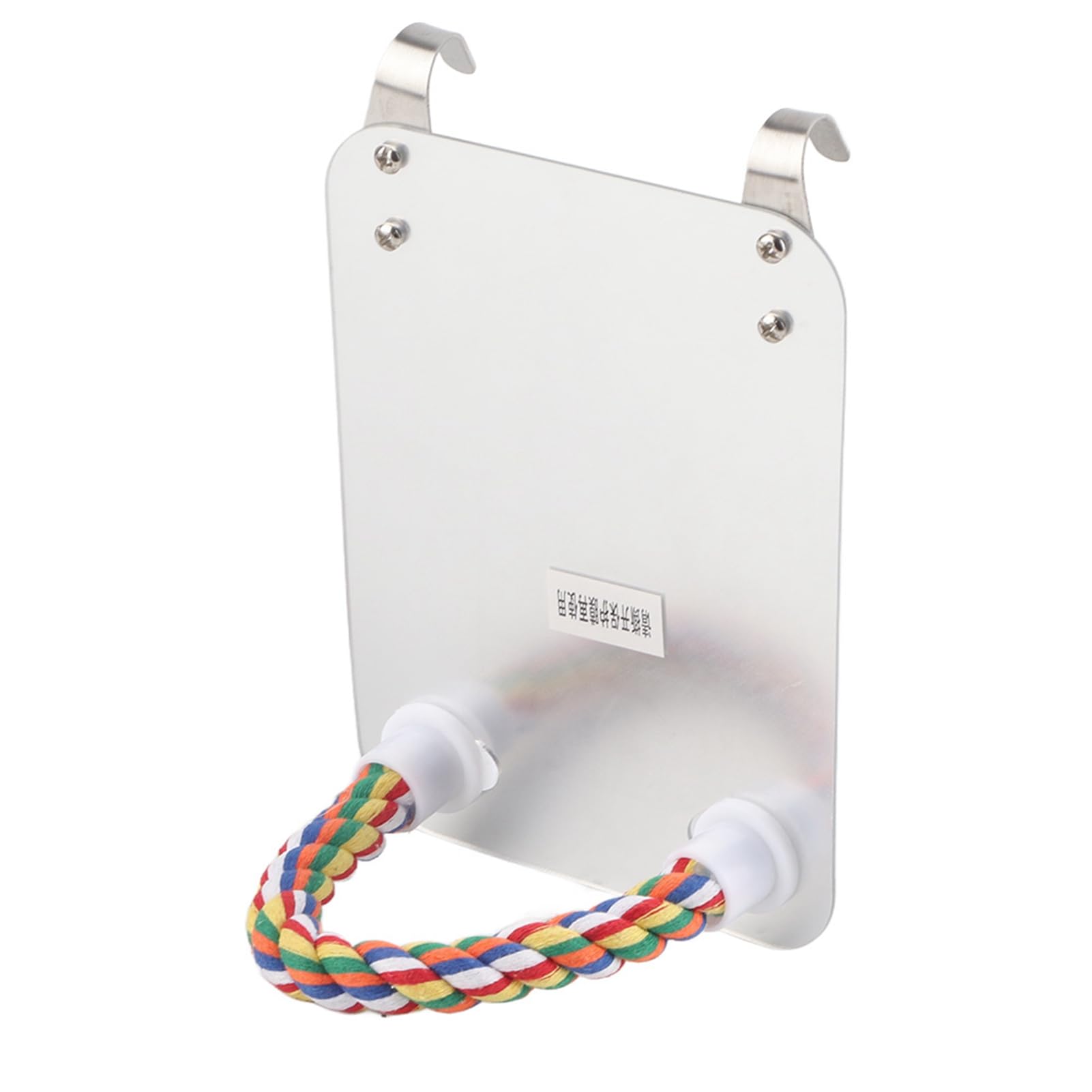 Bird Stand Perch with Mirror, Bird Cotton Rope Stand Swing Parrot Cage Toys for Parrot Budgies Parakeet Cockatiel Conure Finch Lovebird(#1)