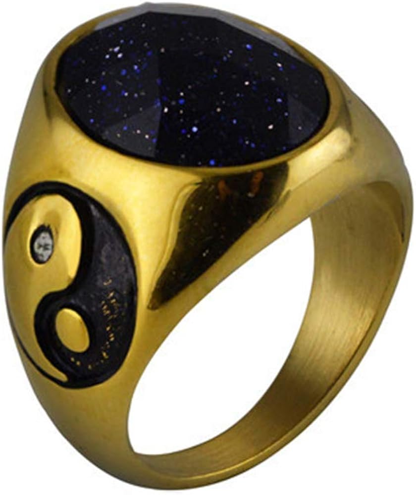 Purmy Men Ring Stainless Steel Ring Yin Yang Ring Feng Shui Amazon.co