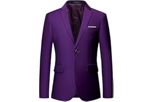 YFFUSHI Mens Slim Fit Blazer Jacket Two-Button Notched Lapel Casual Suit Jacket