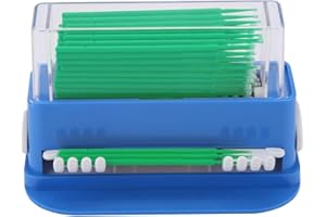 TEUOPIOE 100 Applicators Dental Disposable Micro Applicator Tip Bendable Sticks Brush Dispenser with Box (Large)