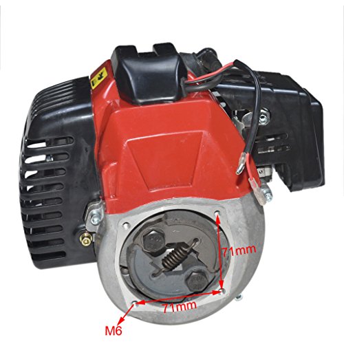 JCMOTO Complete 49cc 2 Stroke Engine Motor for Mini Pocket Bike Gas G-Scooter ATV Quad Bicycle