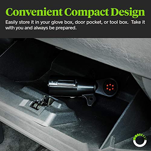 image for ONLINE LED STORE 7-Way Blade Trailer Wiring Tester [Nickel-Plated Copp