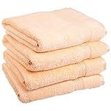 Superior Luxurious Soft Hotel & Spa Quality Bath Towel Set of 4, Made of 100% Premium Long-Staple Combed Cotton - Peach, 30