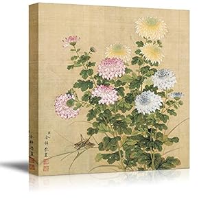 Wall26-Canvas Wall Art-Traditional Meticulous Flower-and-Bird Painting-Giclee Painting Wall Art for Bedroom Living Room Home Decoration - 12x12 inches