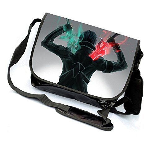 Siawasey Sword Art Online Anime SAO Kirito Cosplay Backpack Messenger Bag Shoulder Bag