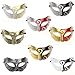 IETANG 12pcs Set Different Colors Retro Masquerade Mask Mardi Gras Costumes Party Accessory