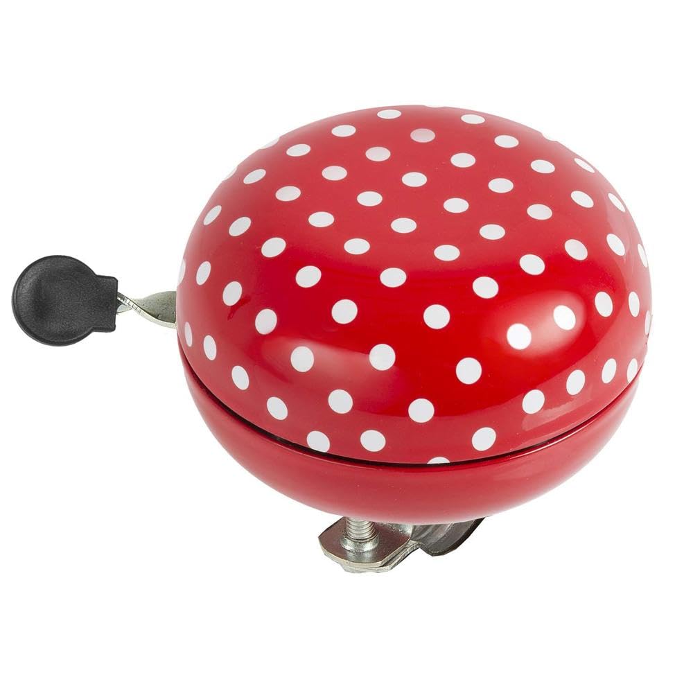 M-Wave Unisex Adult Ladybird Bicycle Bell, Many Different Designs, Steel, 80 Mm - red, 80 mm