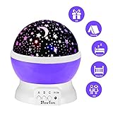 Starry Night Light Lamp,SlowTon Romantic 3 Modes Colorful LED Moon Sky Dreamer Desk Rotating Cosmos Starlight Projector for Children Kids Baby Bedroom
