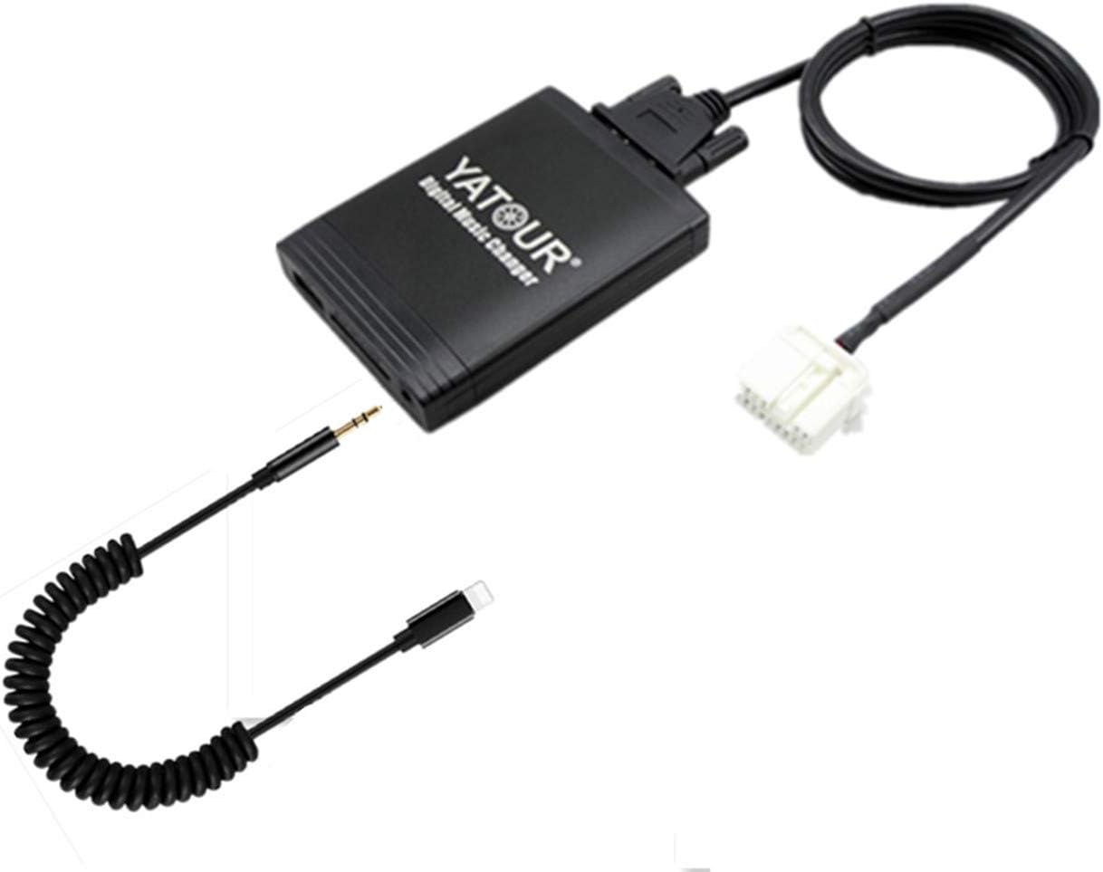 Honda Acura Stereo AUX Adapter, Digital Car Audio Input Interface with SD Card, MP3 USB, 3.5mm AUX In, Music Player for Honda 2002-2011, Acura 2004-2011(M06-HON2)
