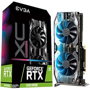 EVGA GeForce 08G-P4-3183-KR, RTX 2080 Super XC Ultra, Overclocked, 2.75 Slot Extreme Cool Dual, 70C Gaming, RGB, Metal Backplate, 8GB GDDR6