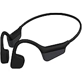 Bone Conduction Headphones, Open Ear Headphones Wireless Bluetooth, 15H Playtime, Dual Stereo Bass Technology, 27g Lightweight Wear, Call Noise Cancellation, IPX6 Waterpoof for Commuting, Walking