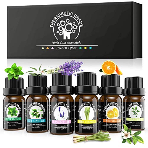 Essential Oils Set (Top 6) Essential Oils for Diffusers for Home, 100