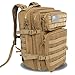 Z ZTDM Outdoor Large 40L Tactical Backpack Military, 3 Day Assault Pack, Bug Out Survival Bag, MOLLE Rucksack for Travel Picnics, Heavy Duty & Waterproof 900D Oxford, USA Flag Patched (40L Tan)
