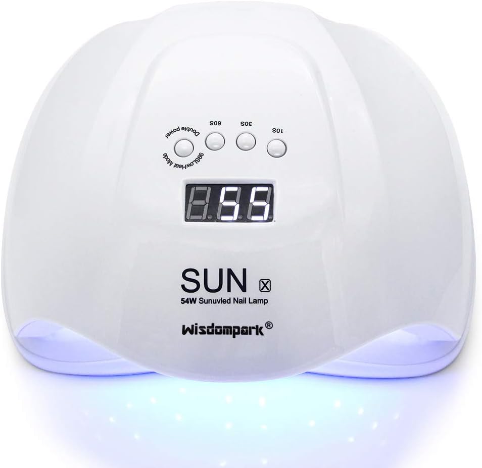 Wisdompark UV Nail Lamp 72W LED Nail Dryer Lamp Professional Led UV Nail Lamp,Nail Curing Lamp Gel Nail UV Light with 36 Dual LED UV Beads IR Sensor Gel Nail Polish UV Light for Gel Nails