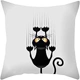 Aobuang 18" x 18" Cute Cat Print Square Pillow Cover,Home Decoration Car Sofa Bedroom Cushion Case