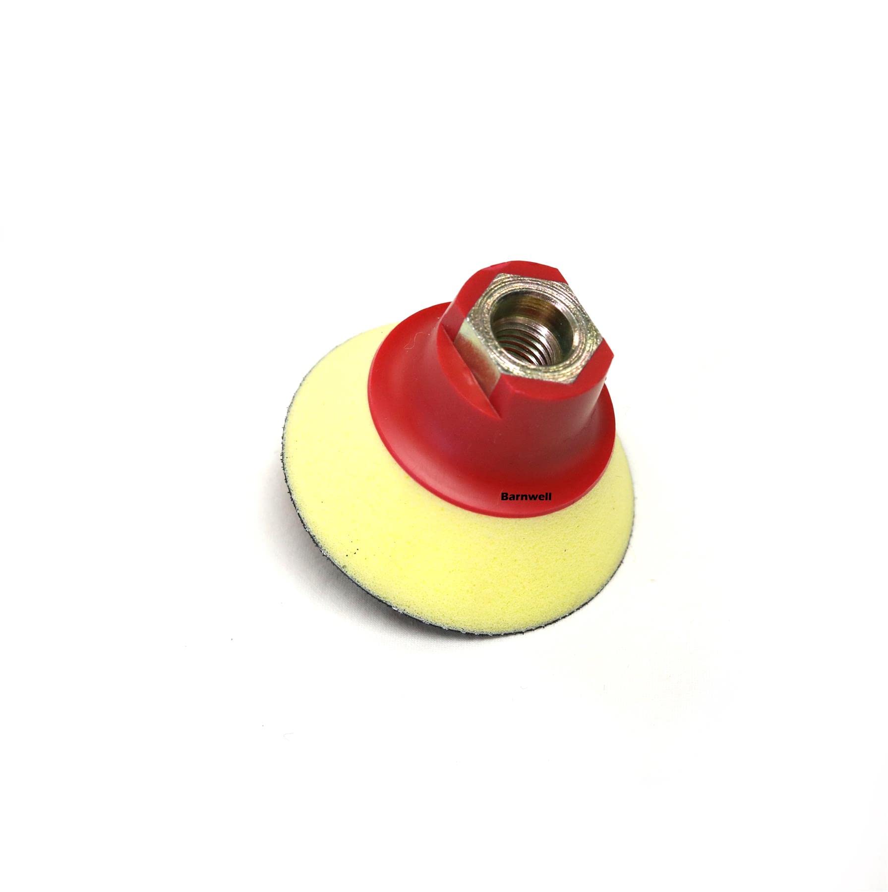 Barnwell 3" 75mm Soft Rotary Backing Plate Pad M14 (Yellow/Red) Polishing