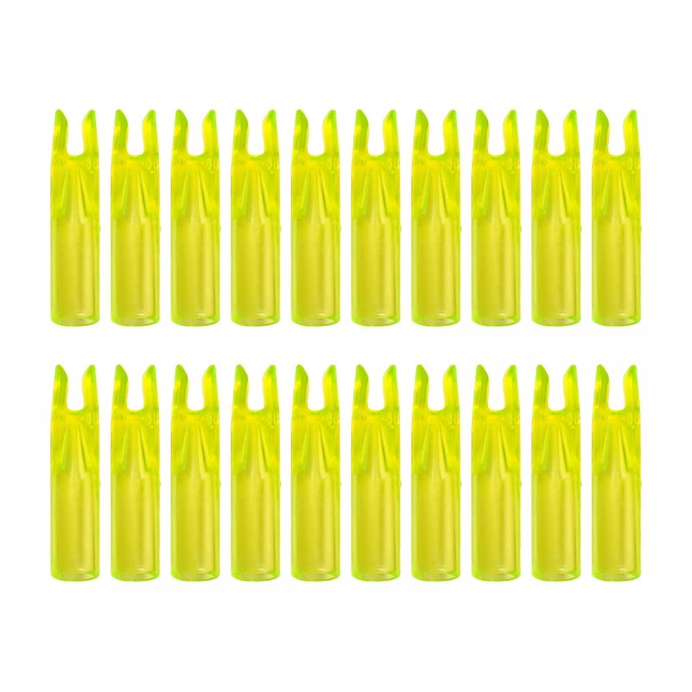 MiOYOOW 20PCS Archery Arrow Nocks, 6mm Lightweight Arrow Inserts Traditional Arrow Nocks for Arrows DIY Archery Hunting Shooting Practice
