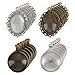 eBoot 12 Pieces Oval Pendant Trays and 12 Pieces Round Bezels with 24 Pieces Glass Cabochon Dome Tiles Clear Cameo, 48 Pieces