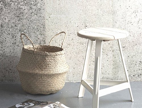 image for Rainforce Natural Seagrass Belly Basket Panier Storage Plant Pot Colla