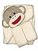 Sock Monkey Hooded Towel and 2 Washcloth Set by Baby Starters - Off-White - N...