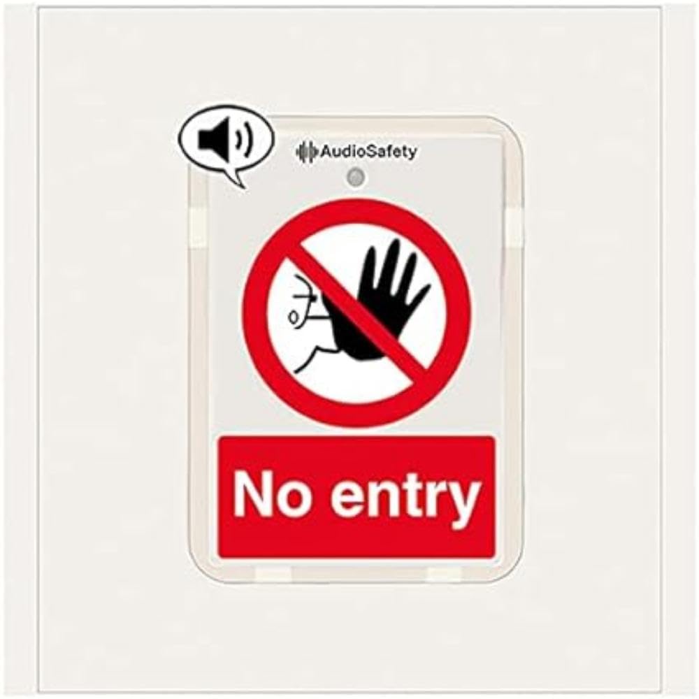 V Safety No Entry - Talking Safety Sign - 225x336mm - 1mm Rigid Plastic